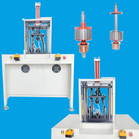 轉子壓軸、壓端板、壓換向器三合一一體壓入機